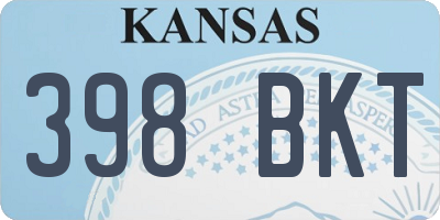 KS license plate 398BKT