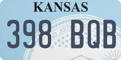 KS license plate 398BQB