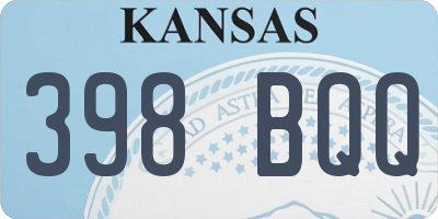 KS license plate 398BQQ