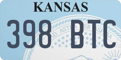 KS license plate 398BTC