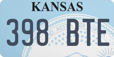 KS license plate 398BTE