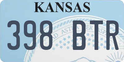 KS license plate 398BTR
