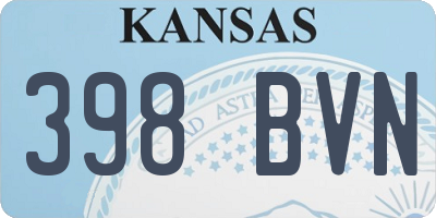 KS license plate 398BVN