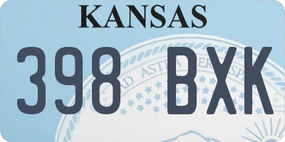 KS license plate 398BXK