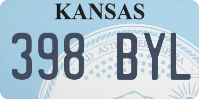 KS license plate 398BYL