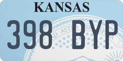 KS license plate 398BYP