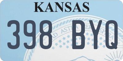 KS license plate 398BYQ
