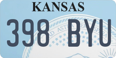 KS license plate 398BYU