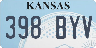KS license plate 398BYV