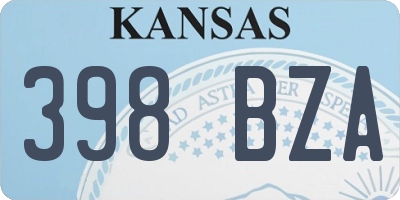KS license plate 398BZA