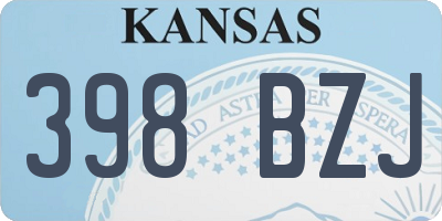 KS license plate 398BZJ