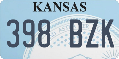 KS license plate 398BZK