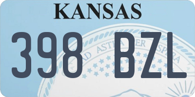 KS license plate 398BZL
