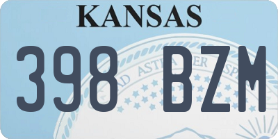 KS license plate 398BZM