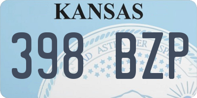 KS license plate 398BZP