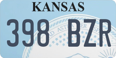 KS license plate 398BZR