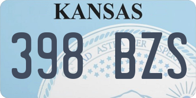 KS license plate 398BZS