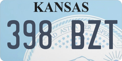 KS license plate 398BZT
