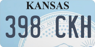 KS license plate 398CKH