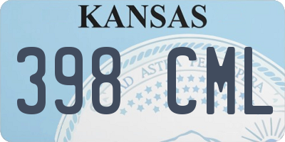 KS license plate 398CML