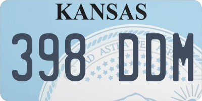 KS license plate 398DDM