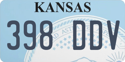 KS license plate 398DDV