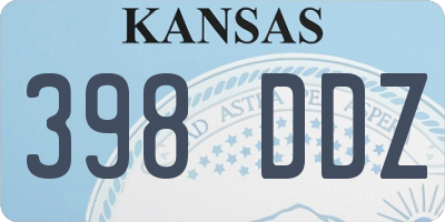 KS license plate 398DDZ