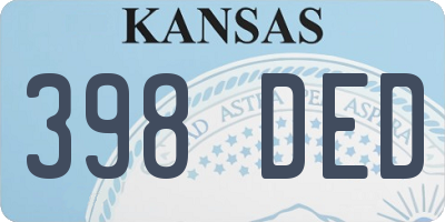 KS license plate 398DED