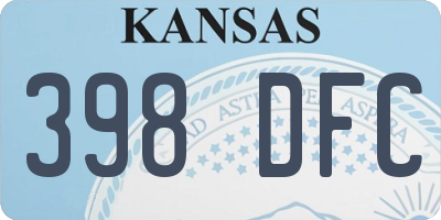 KS license plate 398DFC