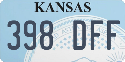KS license plate 398DFF