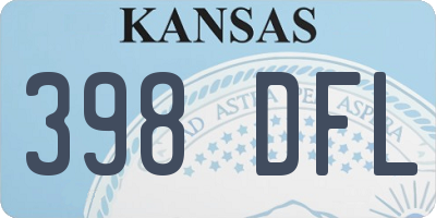 KS license plate 398DFL