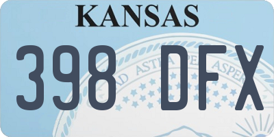 KS license plate 398DFX