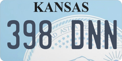 KS license plate 398DNN