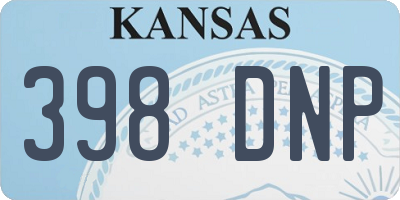 KS license plate 398DNP