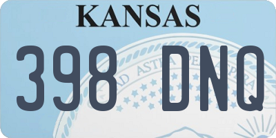 KS license plate 398DNQ