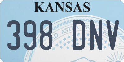 KS license plate 398DNV