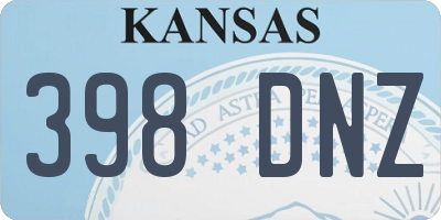 KS license plate 398DNZ