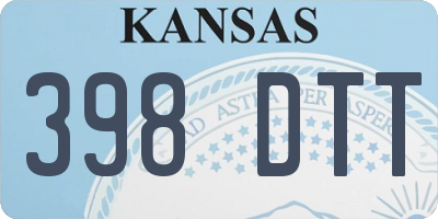 KS license plate 398DTT
