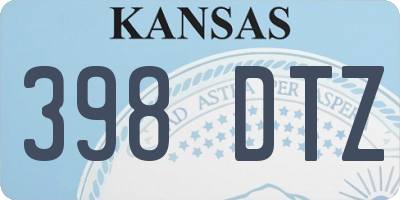 KS license plate 398DTZ