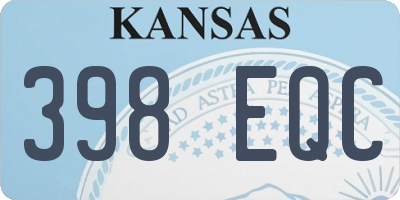 KS license plate 398EQC