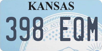 KS license plate 398EQM