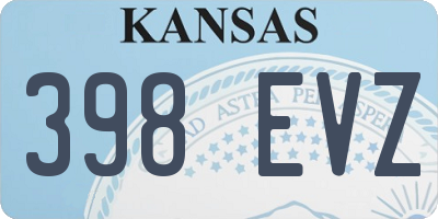 KS license plate 398EVZ