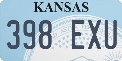 KS license plate 398EXU