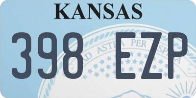 KS license plate 398EZP