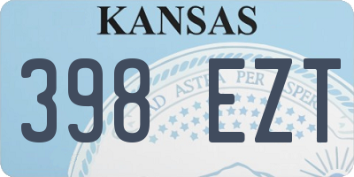KS license plate 398EZT