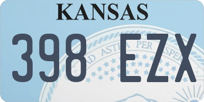 KS license plate 398EZX