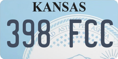 KS license plate 398FCC
