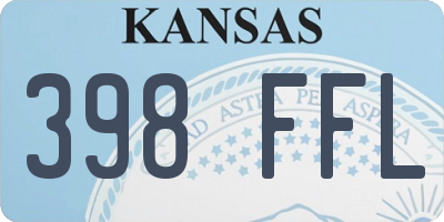 KS license plate 398FFL