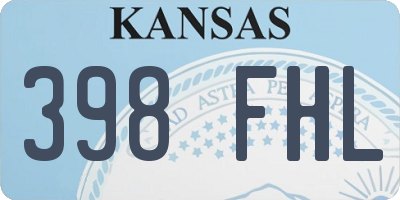 KS license plate 398FHL