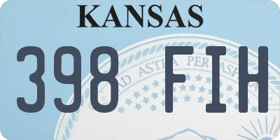 KS license plate 398FIH